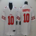 Nike San Francisco 49ers #10 Jimmy Garoppolo white Color Rush Limited Jersey slevers logo-BD