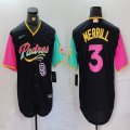 Nike San Diego Padres #3 Jackson Merrill black pink green MLB Baseball jerseys 04