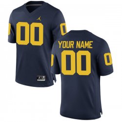 Customized Michigan Wolverines Navy Blue College Football Jerseys