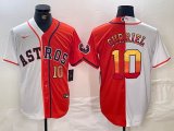 Nike Houston Astros #10 Yuli Gurriel orange white splits majestic baseball jerseys 01