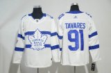 Adidas Toronto Maple Leafs #91 John Tavares white hockey jersey-1