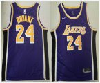 Nike Los Angeles Lakers #24 Kobe Bryant purple basketball jerseys-XD