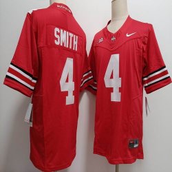 Ohio State Buckeyes #4 Jeremiah Smith red Nike Logo College jerseys-XST