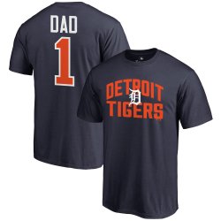 Men\'s Detroit Tigers Fanatics Branded Navy 2018 Father\'s Day Number 1 Dad T-Shirt