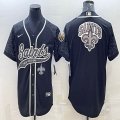 Nike New Orleans Saints blank black baseball jerseys Joint name-BD 01