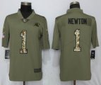 Nike Carolina Panthers 1 Newton Olive Camo Carson 2017 Salute to Service Limited Jersey