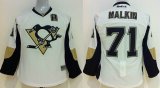 Pittaburgh Penguins Evgeni Malkin #71 white kid nhl jersey