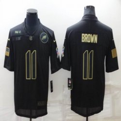 Philadelphia Eagles #11 Carson A.J. Brown black green Color Rush Limited Jersey-BD 02