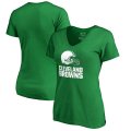 Cleveland Browns Pro Line by Fanatics Branded Women's St. Patrick's Day White Logo T-Shirt - Kelly Green