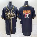 Nike Pittsburgh Pirates blank black majestic baseball jerseys Joint name-BD 02