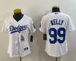 Women Los Angeles Dodgers #99 Kelly Nike white majestic baseball Jersey-BD 03