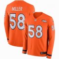 Denver Broncos #58 Von Miller Nike orange Color Rush Limited Jerseys long sleeves