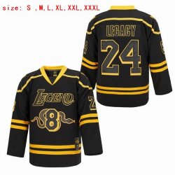 Los Angeless Lakers #8 and #24 Legacy black hockey Jersey -SG