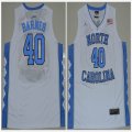 North Carolina Tar Heels Harrison Barnes 40 White white College Basketball Jersey