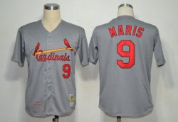 St. Louis Cardinals Roger Maris #9 Grey MLB Jerseys