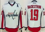 Youth washington capitals nicklas backstrom 19# white hockey jersey