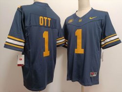 California Golden Bears #1 Jaydn Ott blue college football jerseys-XST