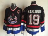 Vancouver Canucks #19 Markus Naslund black CCM hockey Jerseys(C Patch)