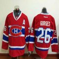 Reebok Montreal Canadiens #26 Josh Gorges Red NHL Jerseys A patch