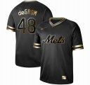 Nike New York Mets #48 Jacob DeGrom black gold baseball jersey