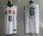 USA World Championship 6# Rose White NBA Jersey