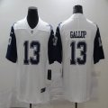 Nike Dallas Cowboys #13 Michael Gallup white blue color rush limited jerseys