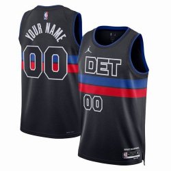 Customized Detroit Pistons black NBA Jerseys city version