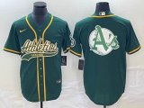 Nike Oakland Athletics blank green majestic baseball jersey Joint name 02