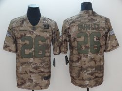 New York Giants #26 Saquon Barkley Nike Camo Salute to Service Limited Jersey