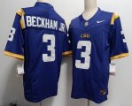 Nike LSU Tigers #3 Odell Beckham Jr blue college football jerseys