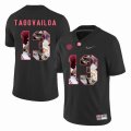 Custom Alabama Crimson Tide #13 Tua Tagovailoa black fashion college football jersey