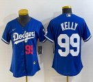 Youth Los Angeles Dodgers #99 Kelly Nike blue majestic baseball Jersey-BD 01