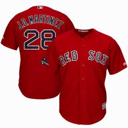 2018 World Series Boston Red Sox #28 J.D.Martinez red women majestic baseball Jersey