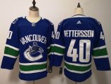 Adidas Vancouver Canucks #40 Elias Pettersson blue hockey jersey