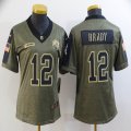 Women Nike Tampa Bay Buccaneers #12 Tom Brady green 2021 Salute to Service Limited Jersey