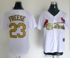 St.Louis Cardinals #23 David Freese White MLB Women Jerseys