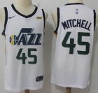 Nike Utah Jazz #45 Donovan Mitchell white nba Jersey