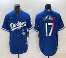 Los Angeles Dodgers #17 Shohei Ohtani Nike blue throwback majestic baseball Jersey-BD 04