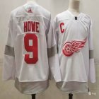 Adidas Detroit Red Wings #9 Gordon How white nhl jerseys-PD