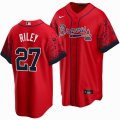 Nike Atlanta Braves #27 Austin Riley red new majestic baseball jersey-WL