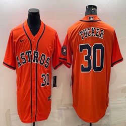 Nike Houston Astros #30 Kyle Tucker orange baseball jerseys -BD