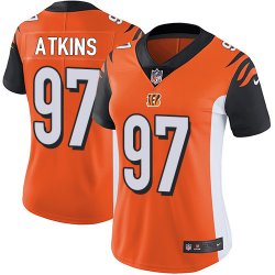 Women Nike Cincinnati Bengals #97 Geno Atkins orange Color Rush Limited Jersey