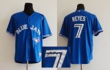 Toronto Blue Jays 7 Reyes blue mlb Signature jerseys