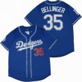 Los Angeles Dodgers #35 Cody Bellinger blue fashion majestic baseball Jersey Inverted version-SG