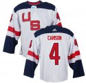 United States 2016 World Cup #4 John Carlson white Hockey jerseys