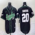 Nike Philadelphia Eagles #20 Brian Dawkins black baseball jerseys Joint name -BD 01