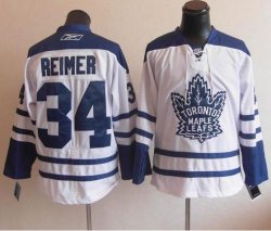 NHL white Jerseys 34 REIMER Pittaburgh Toronto Maple