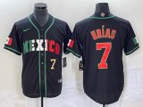 2023 World Cup Mexico #7 Julio Urias black majestic baseball jerseys 102