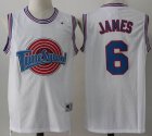 Lebron James 6 Tune Squad white Basketball Jersey