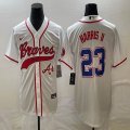 Nike Anaheim Angels #23 Michael Harris II beige MLB Baseball jerseys Joint name-BD 02